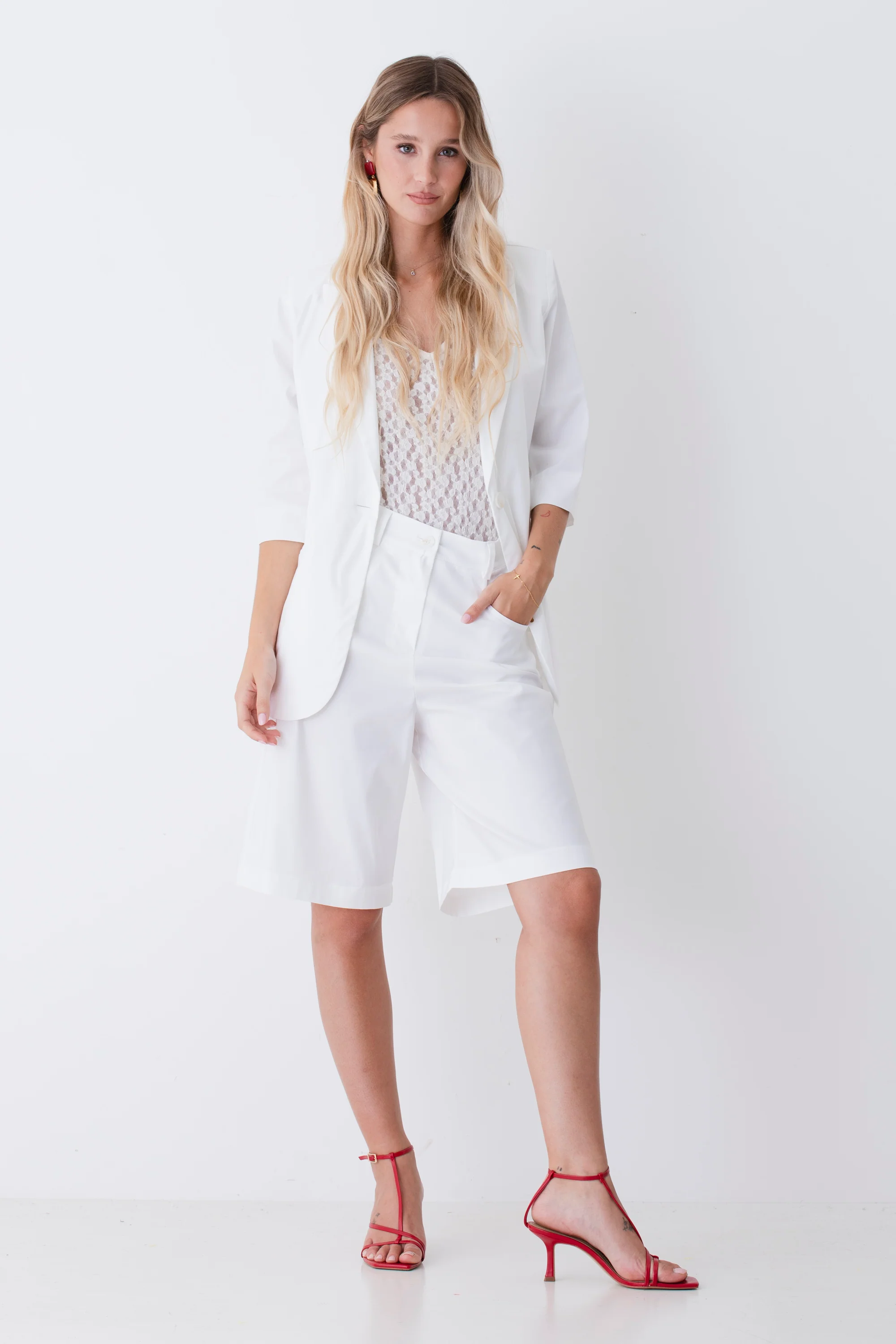 Blazer ad un petto in cotone elasticizzato - PE26 - Image 2