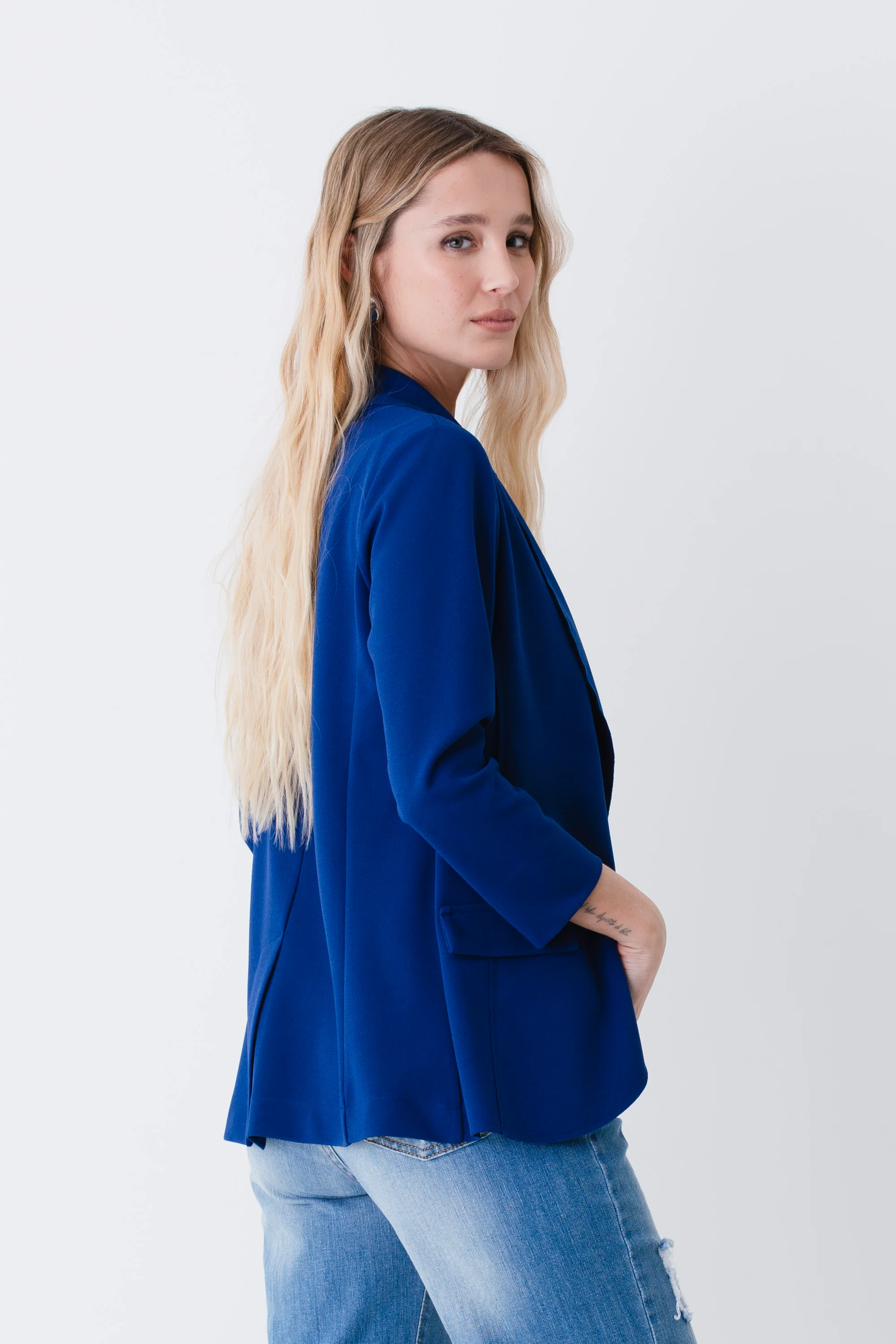 Blazer destrutturato in scuba crepe - PE26 - Image 3