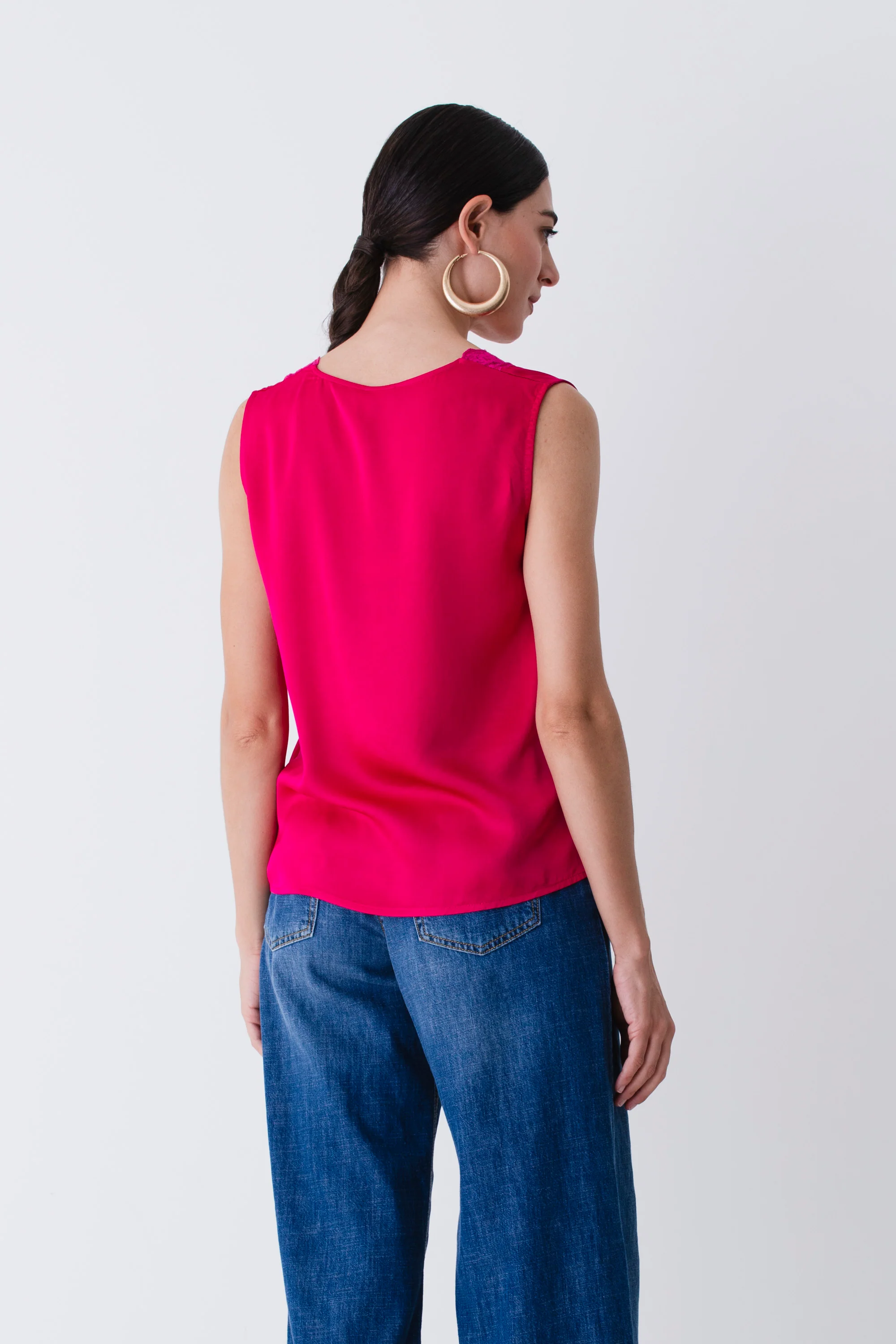 Blusa con pizzo in raso di viscosa - PE25 - Image 5