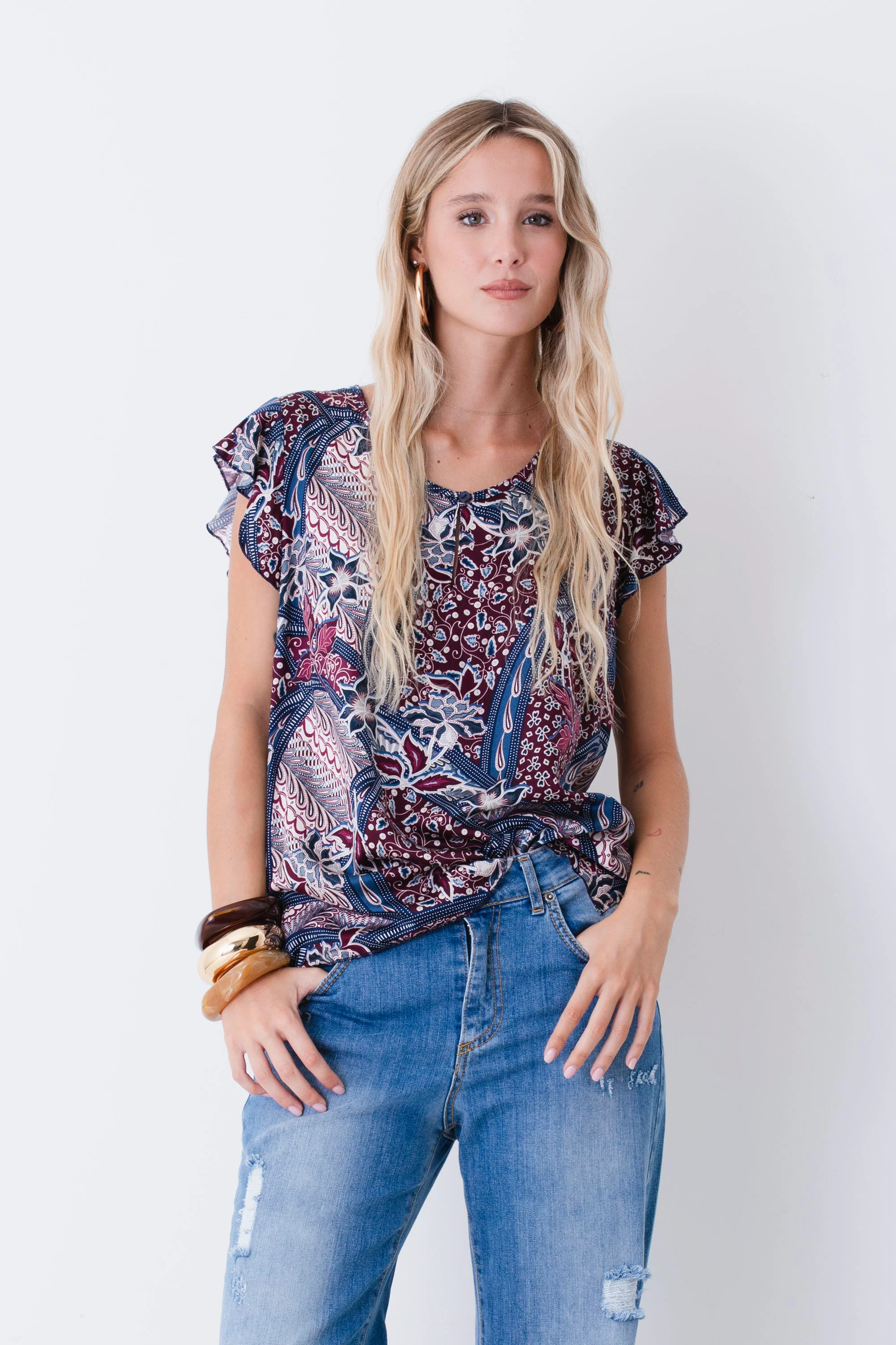 Blusa fantasia batik in viscosa - PE26