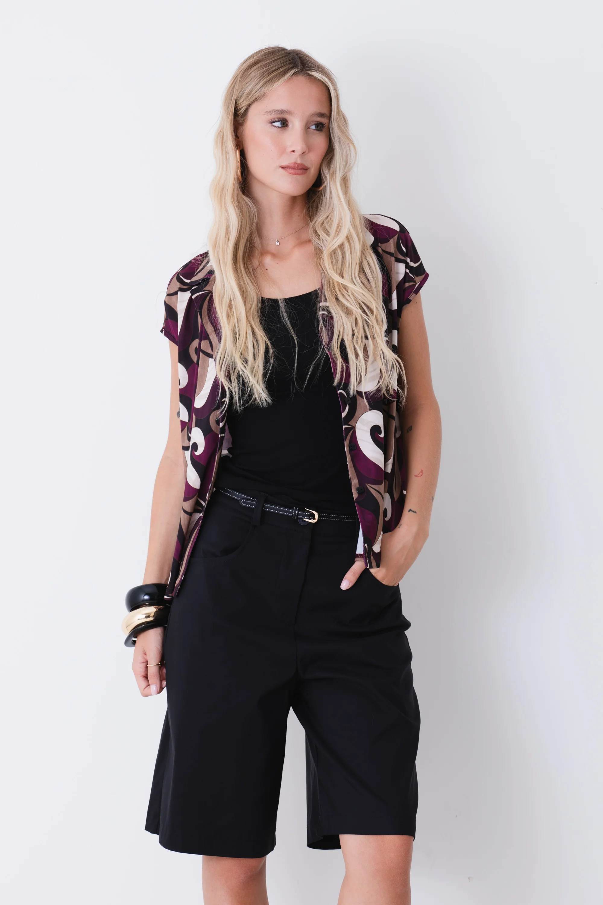 Blusa fantasia paisley in jersey elasticizzato - PE26 - Image 4