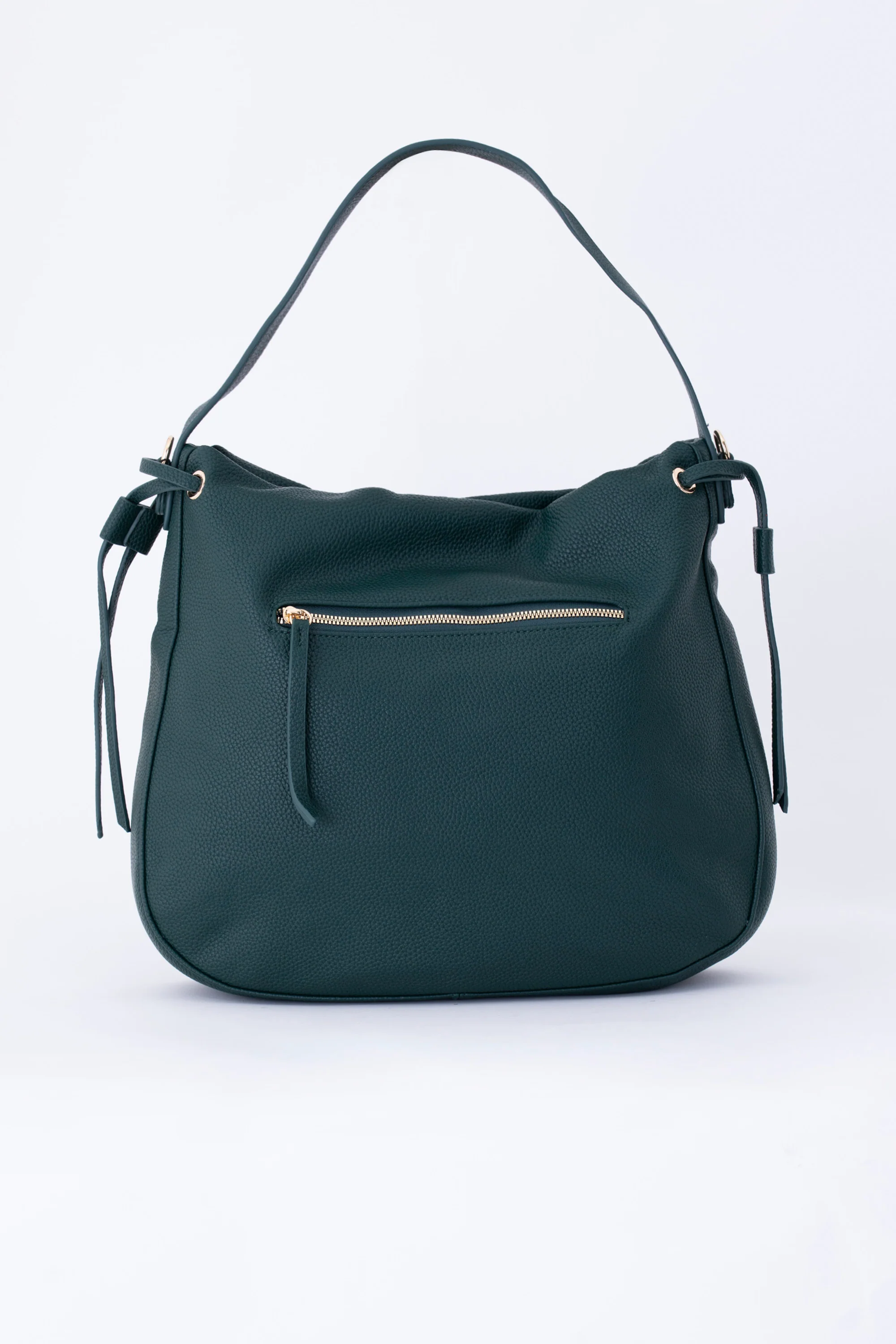 Borsa da spalla con coulisse in similpelle - FW25 - Image 3