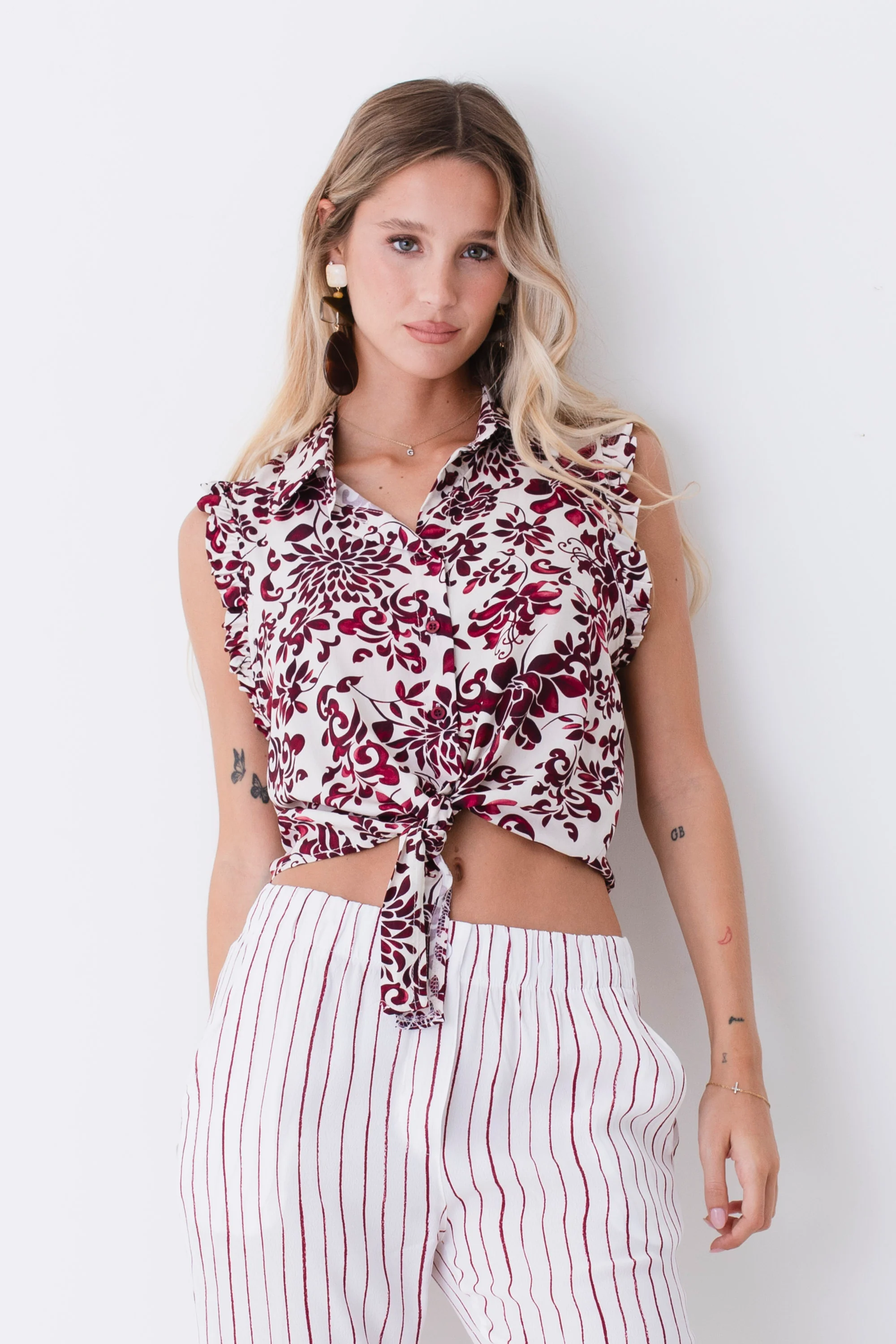 Camicia in viscosa fantasia maxi floreale - PE26 - Image 2