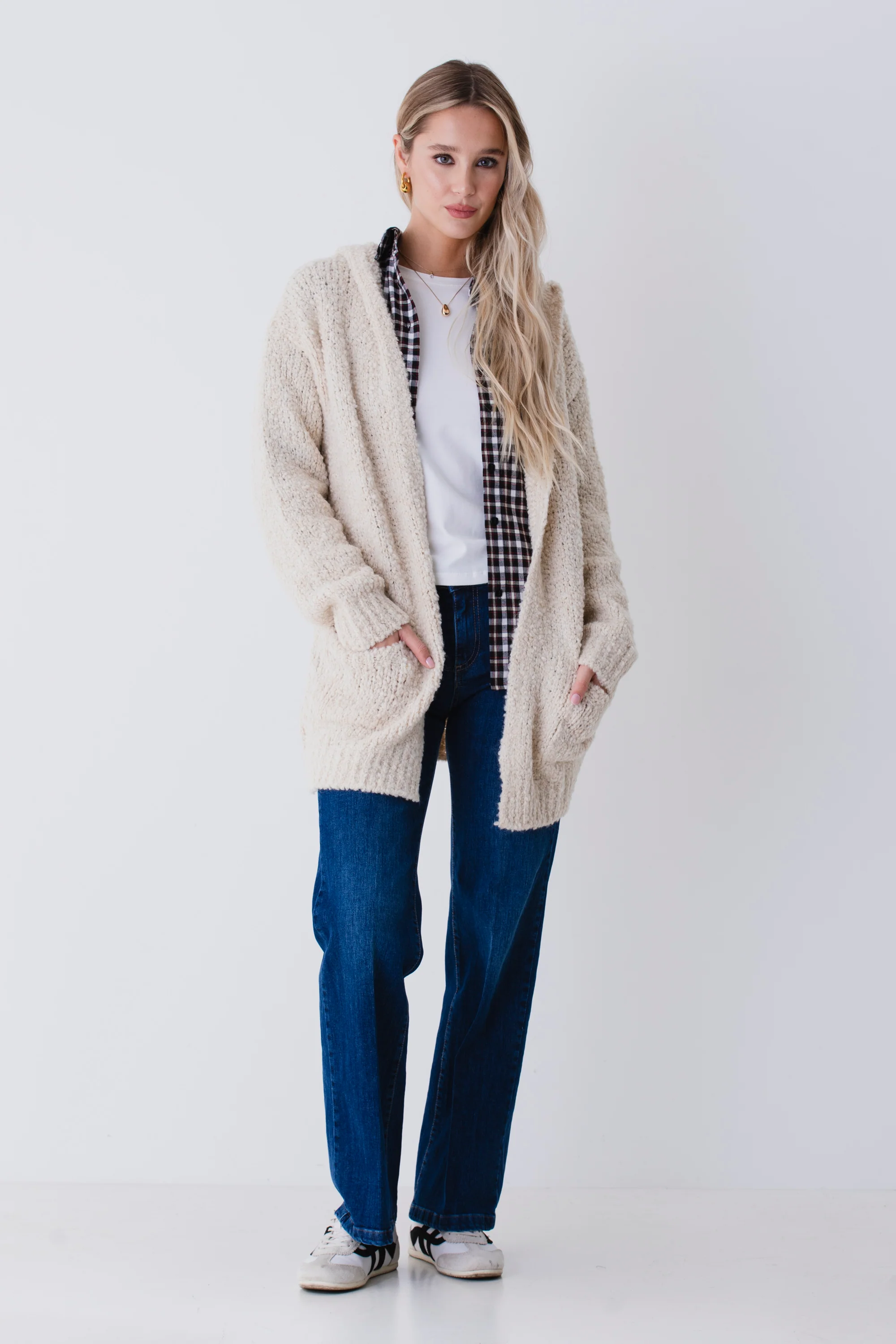 Cardigan corto in misto lana boucle - FW26 - Image 5