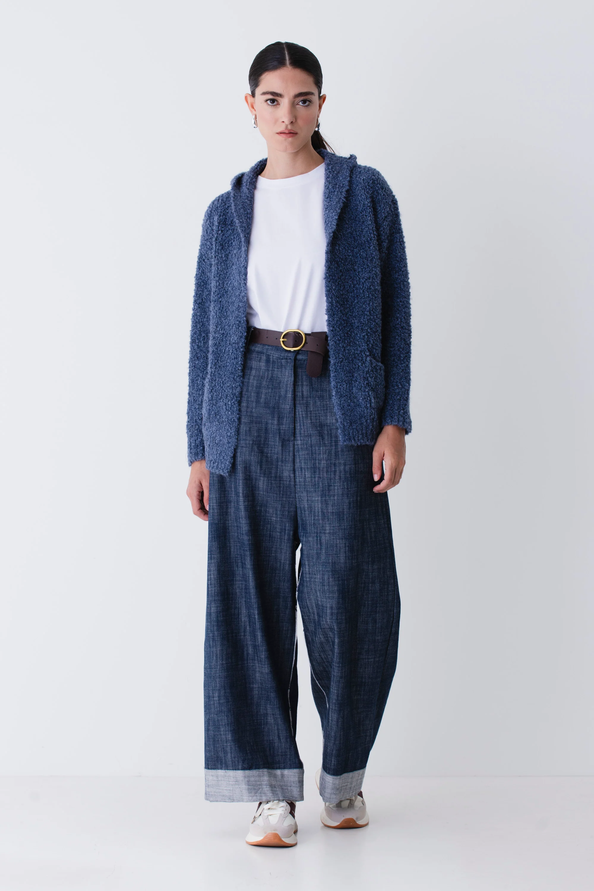 Cardigan corto in misto lana boucle - FW26 - Image 8