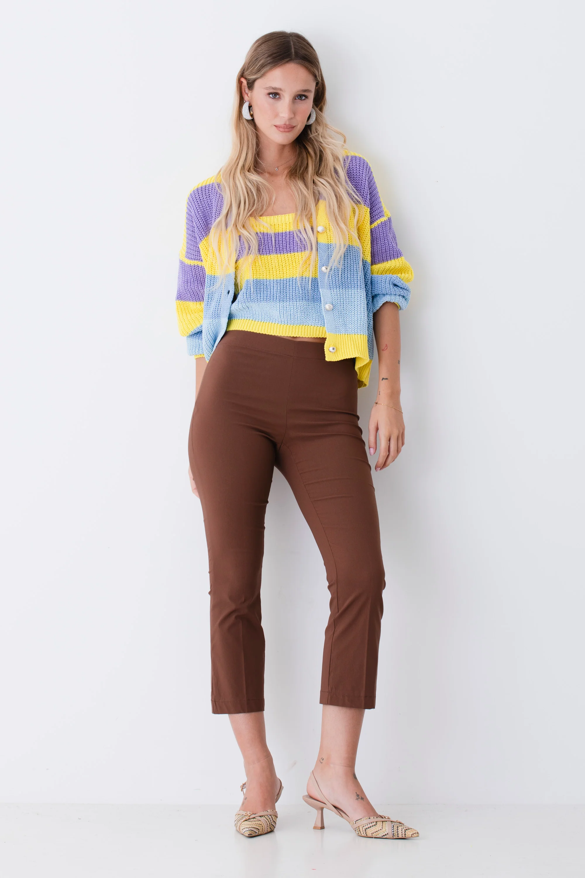Cardigan in maglia a righe multicolor - PE26 - Image 5