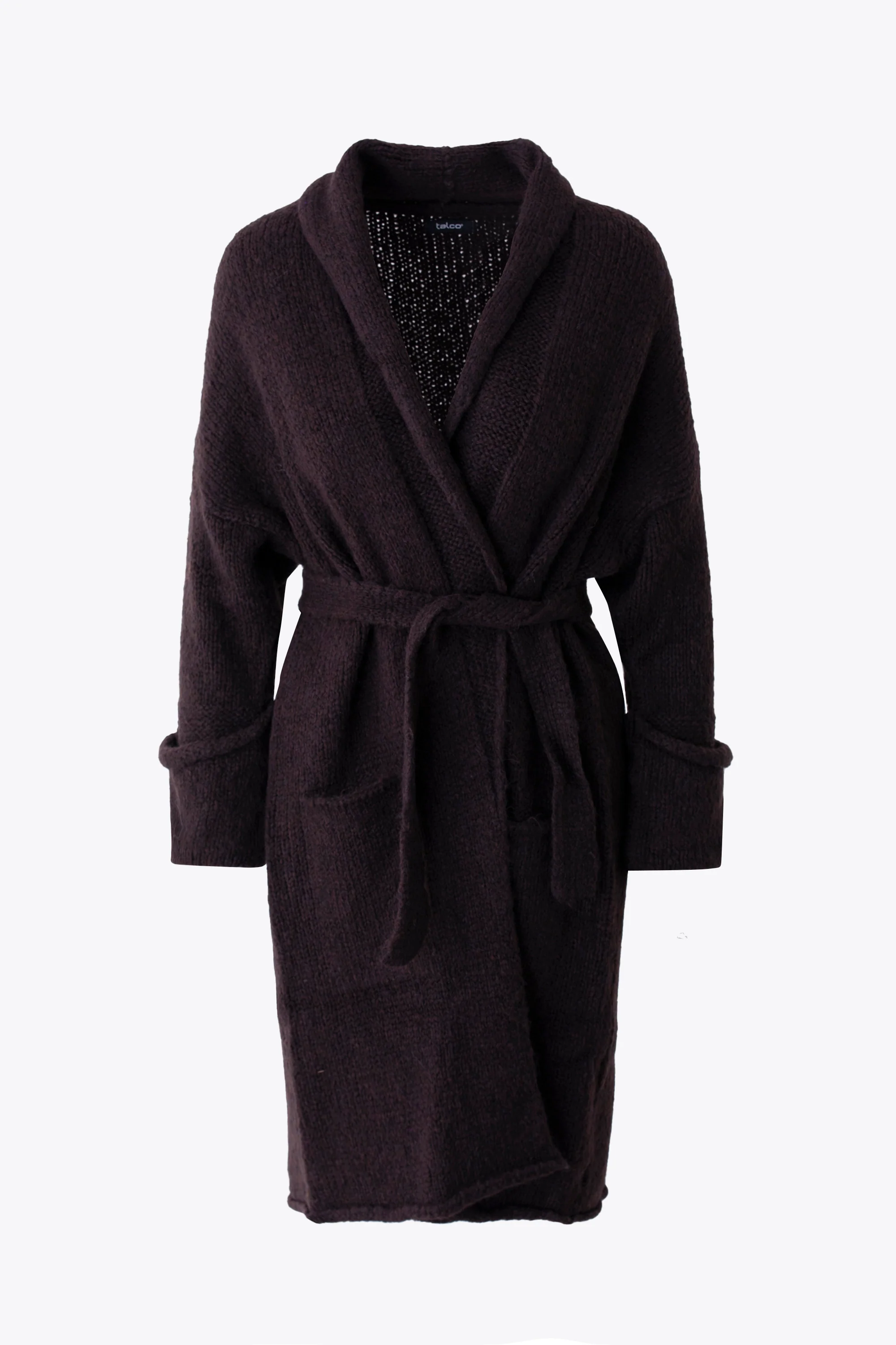Cardigan lungo con cintura in misto lana - FW26 - Image 7