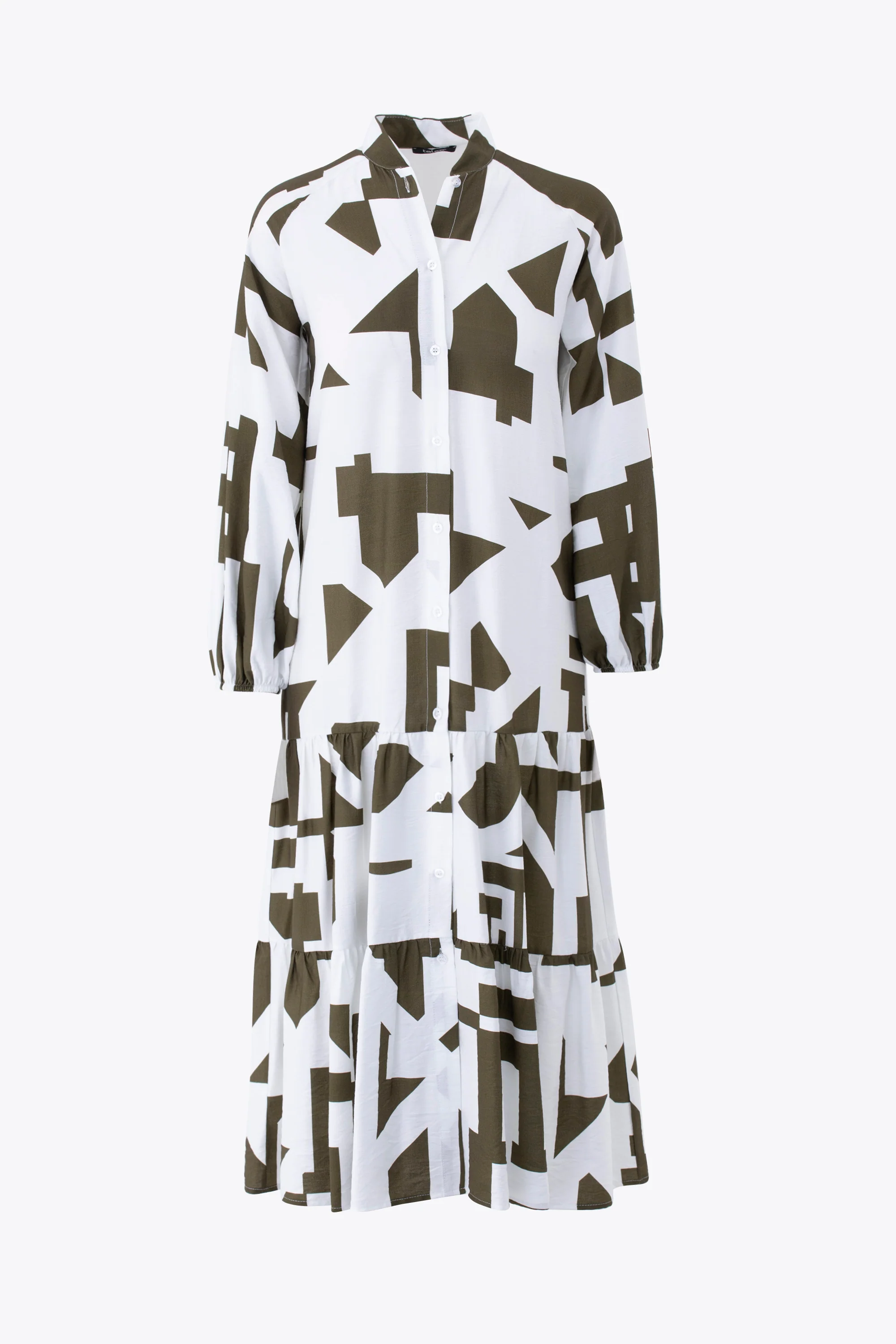 Chemisier in rayon fantasia geometrica - PE25 - Image 8