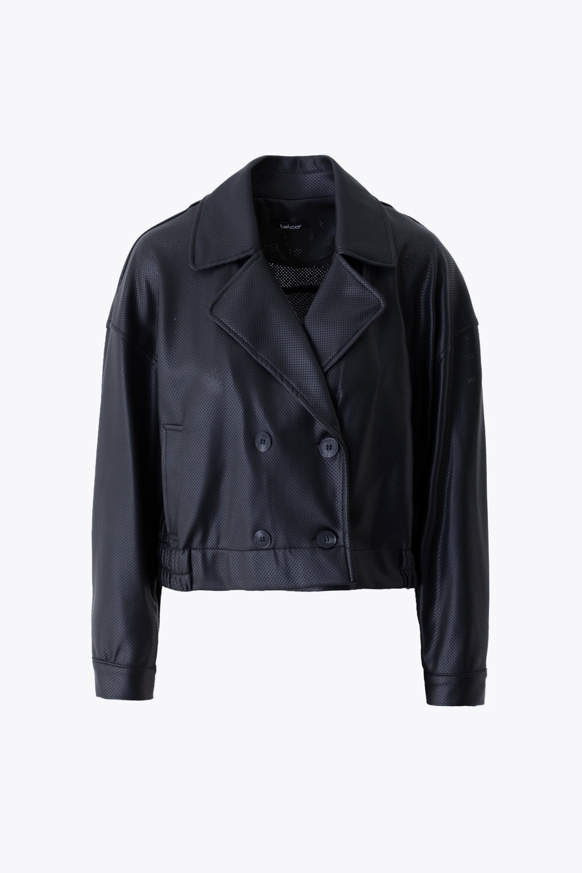 Giacca doppio petto in similpelle traforata - FW26 - Image 7