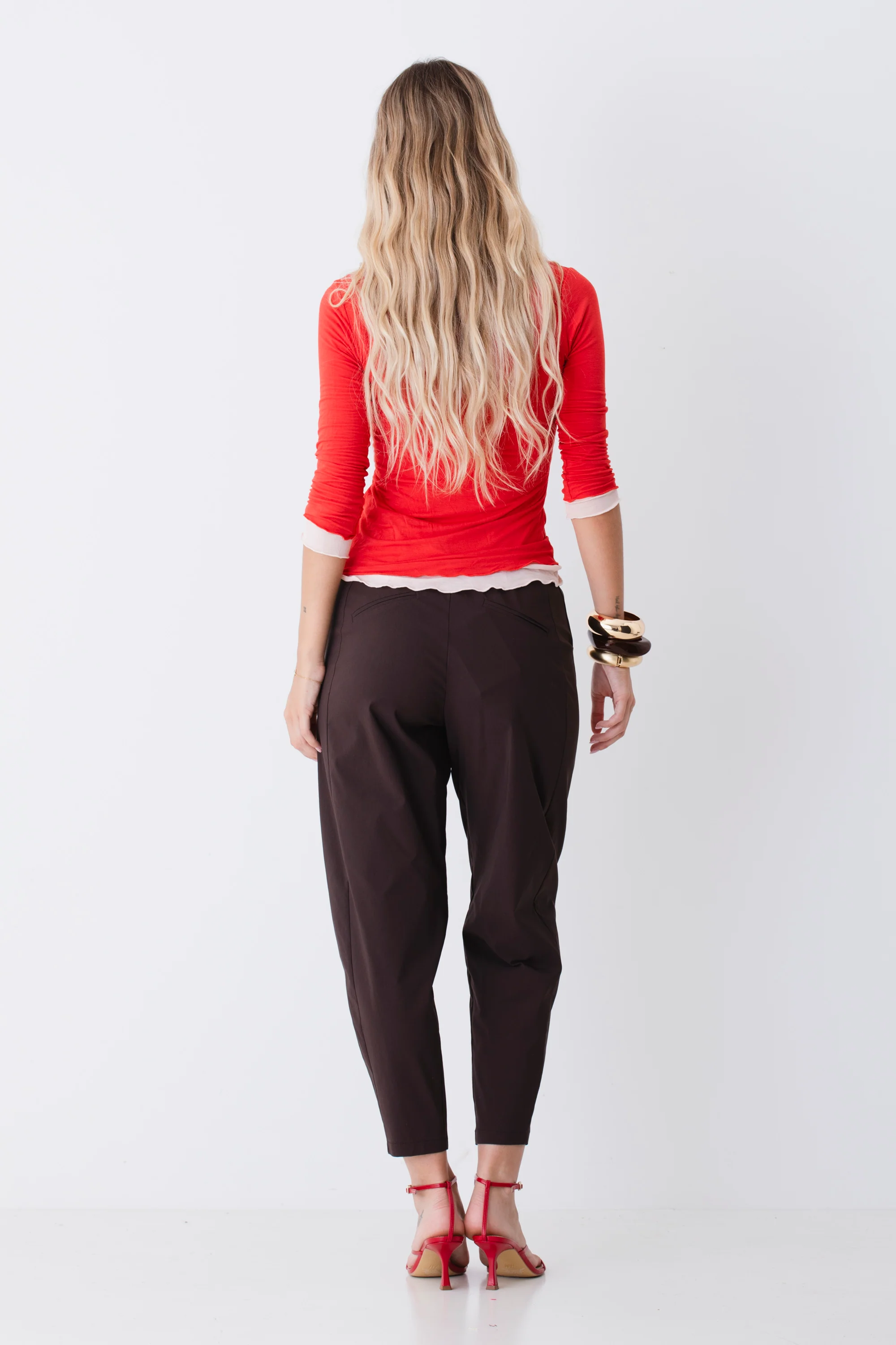 Pantalone barrel fit in misto viscosa - PE26 - Image 6
