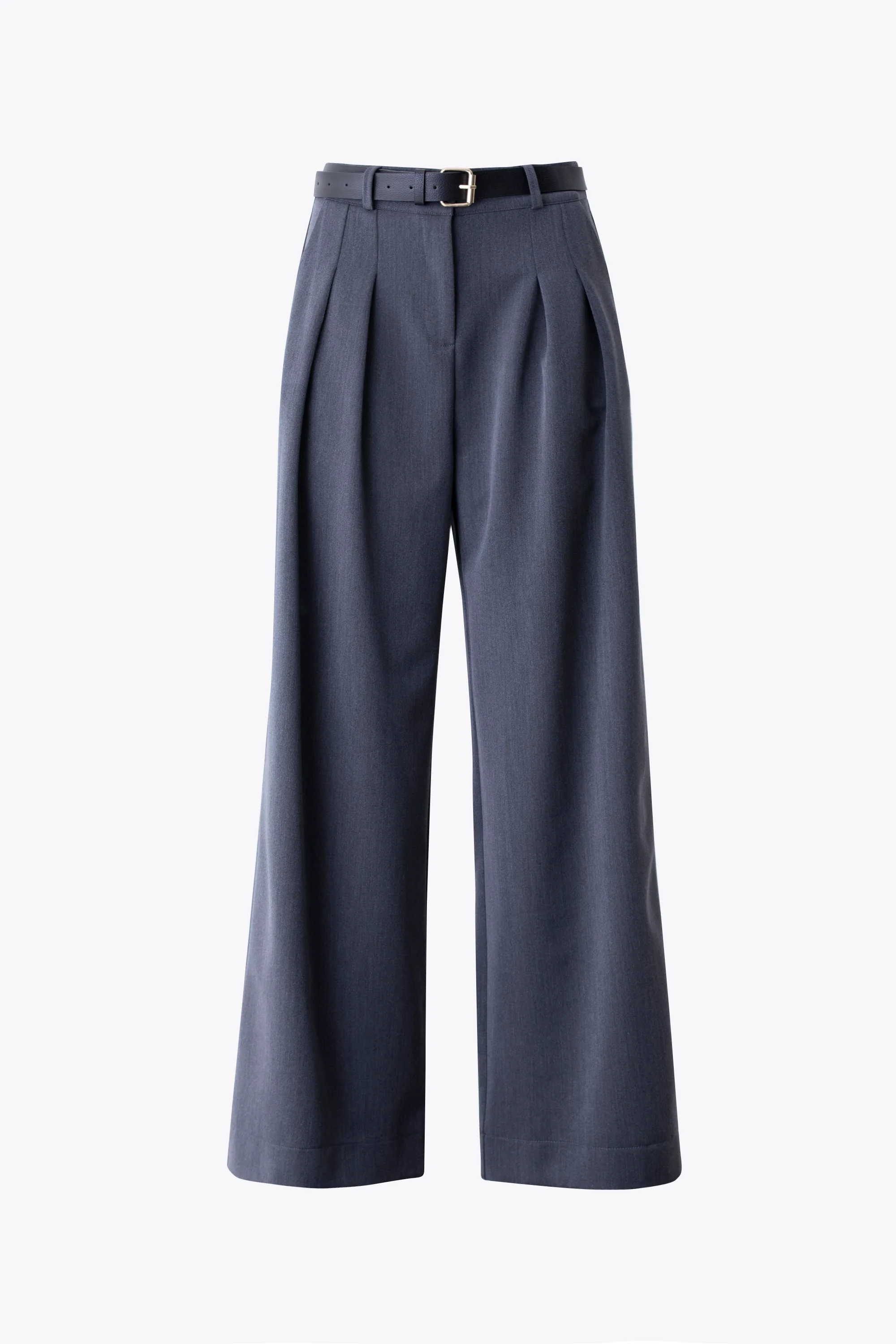 Pantalone palazzo con pinces in mano lana - FW26 - Image 6