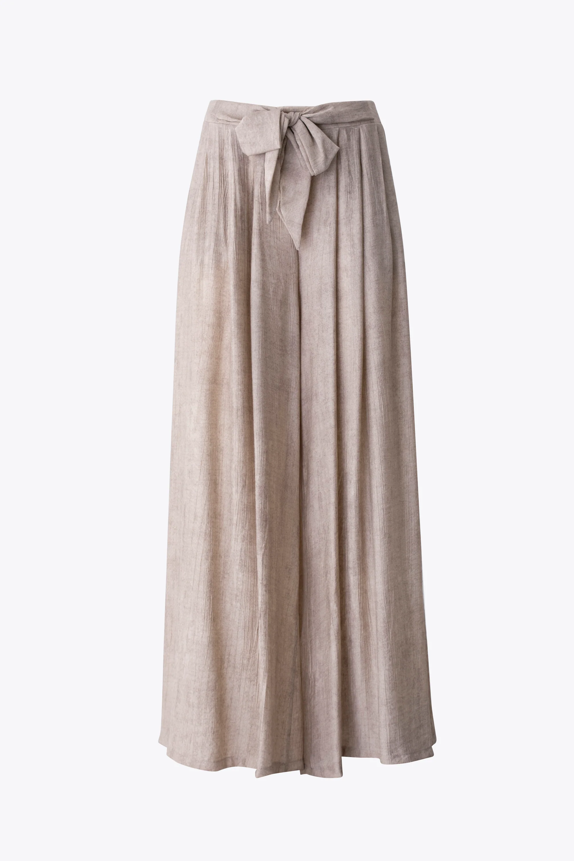 Pantalone palazzo in misto viscosa con fiocco - PE26 - Image 7