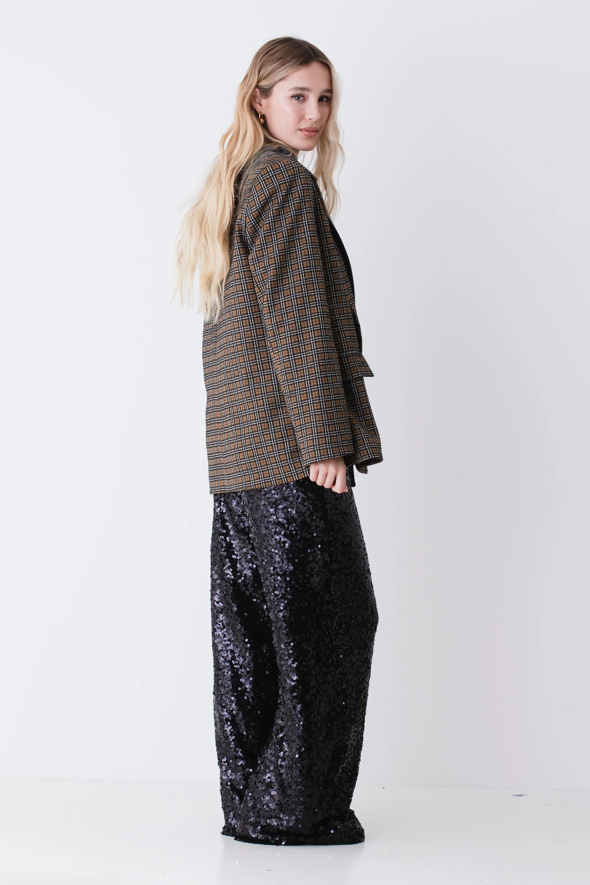 Pantalone palazzo in paillettes - FW26 - Image 5