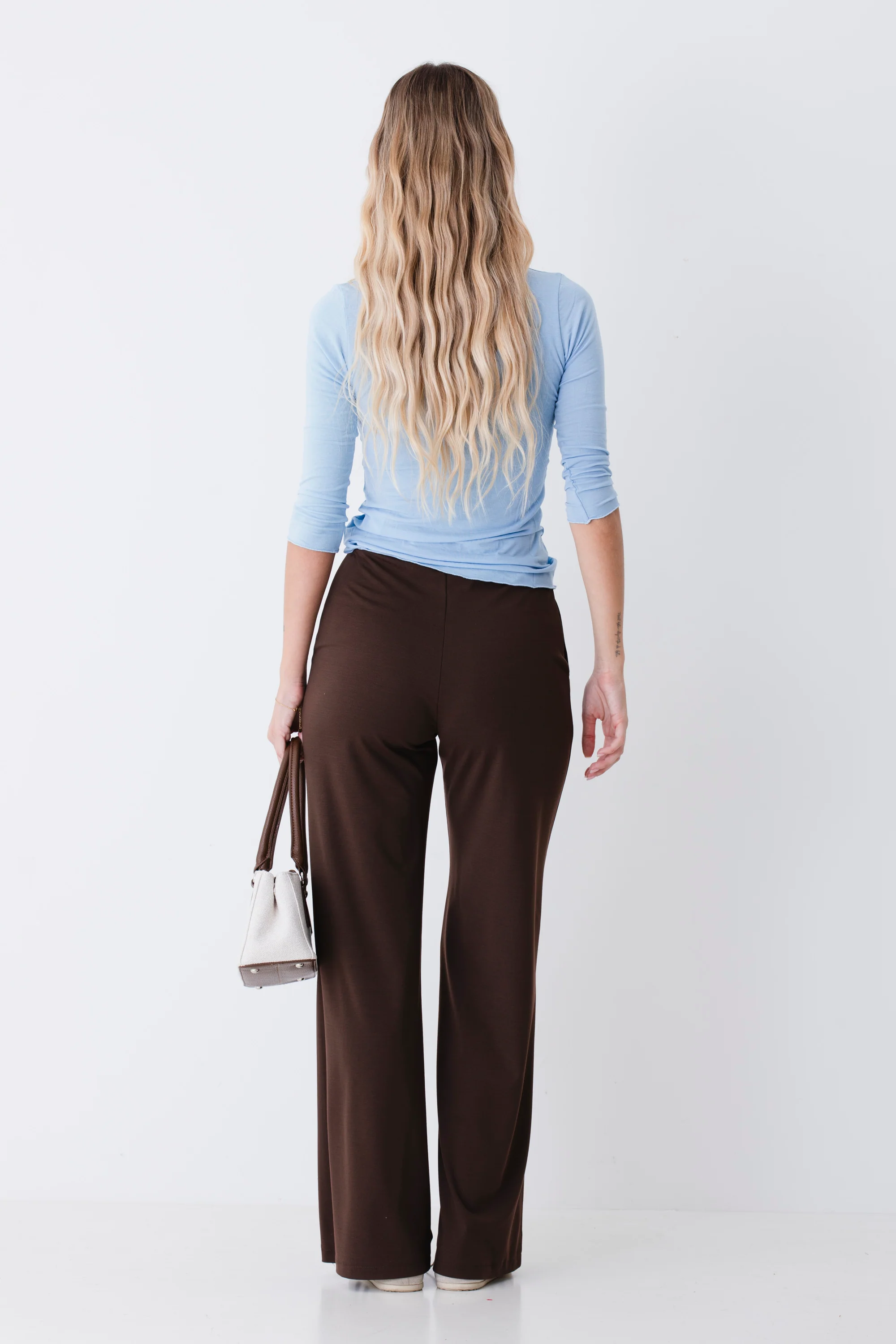 Pantalone palazzo in viscosa elasticizzata - PE26 - Image 6