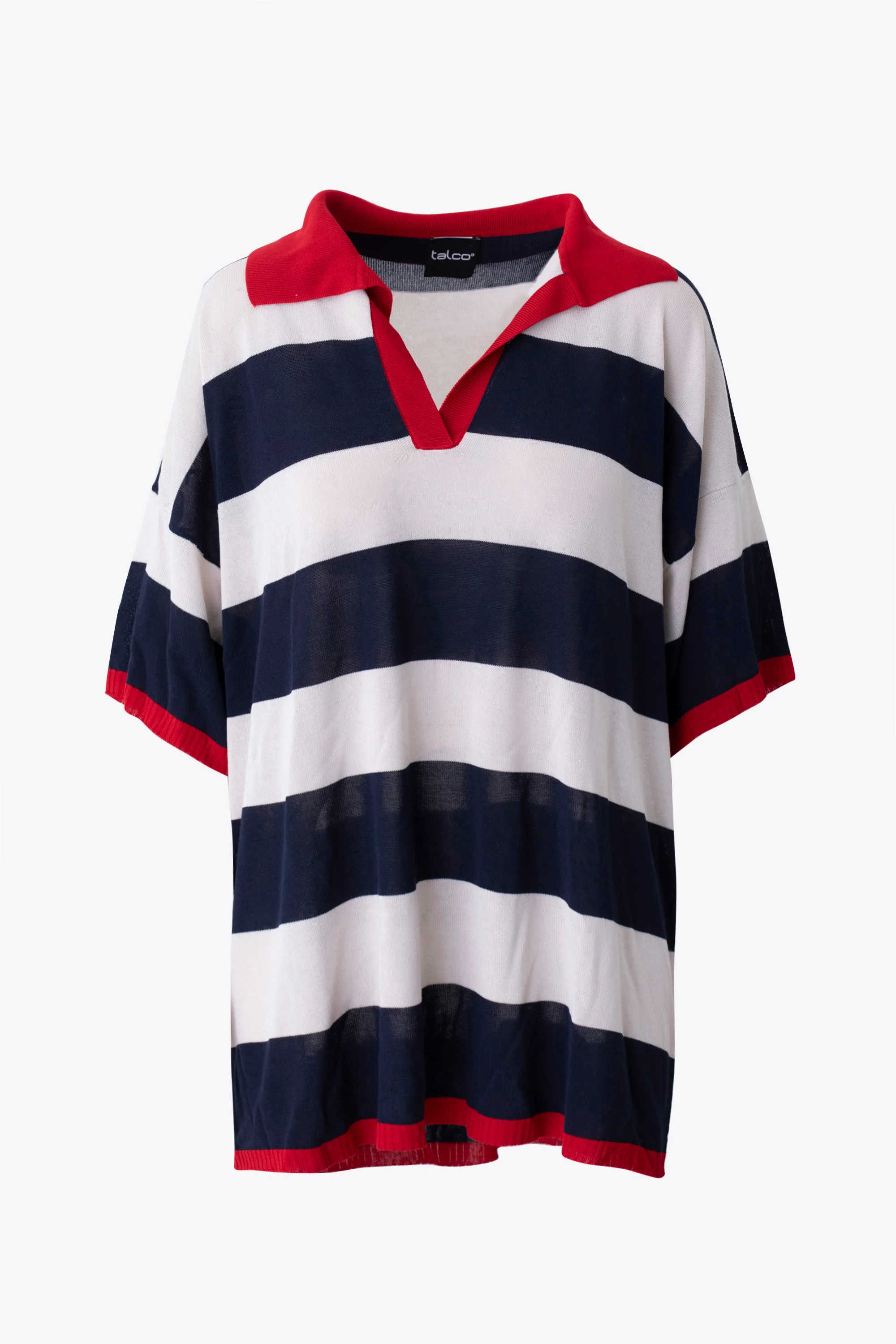 Polo oversize a righe orizzontali in viscosa - PE26 - Image 8
