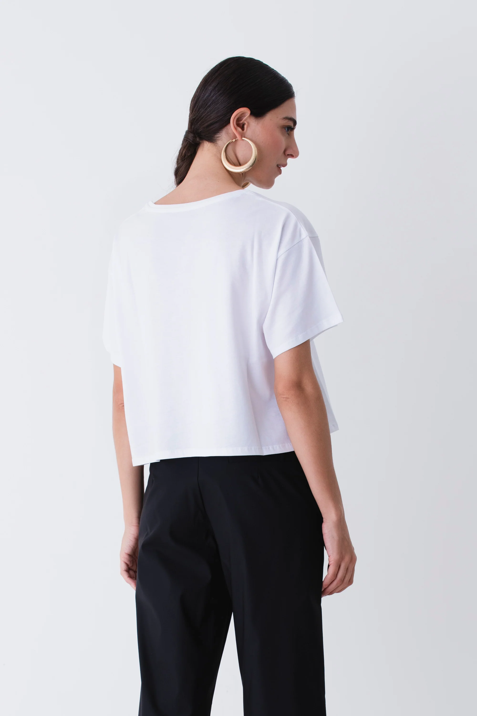T-shirt boxy fit con scritta in rilievo - PE25 - Image 6
