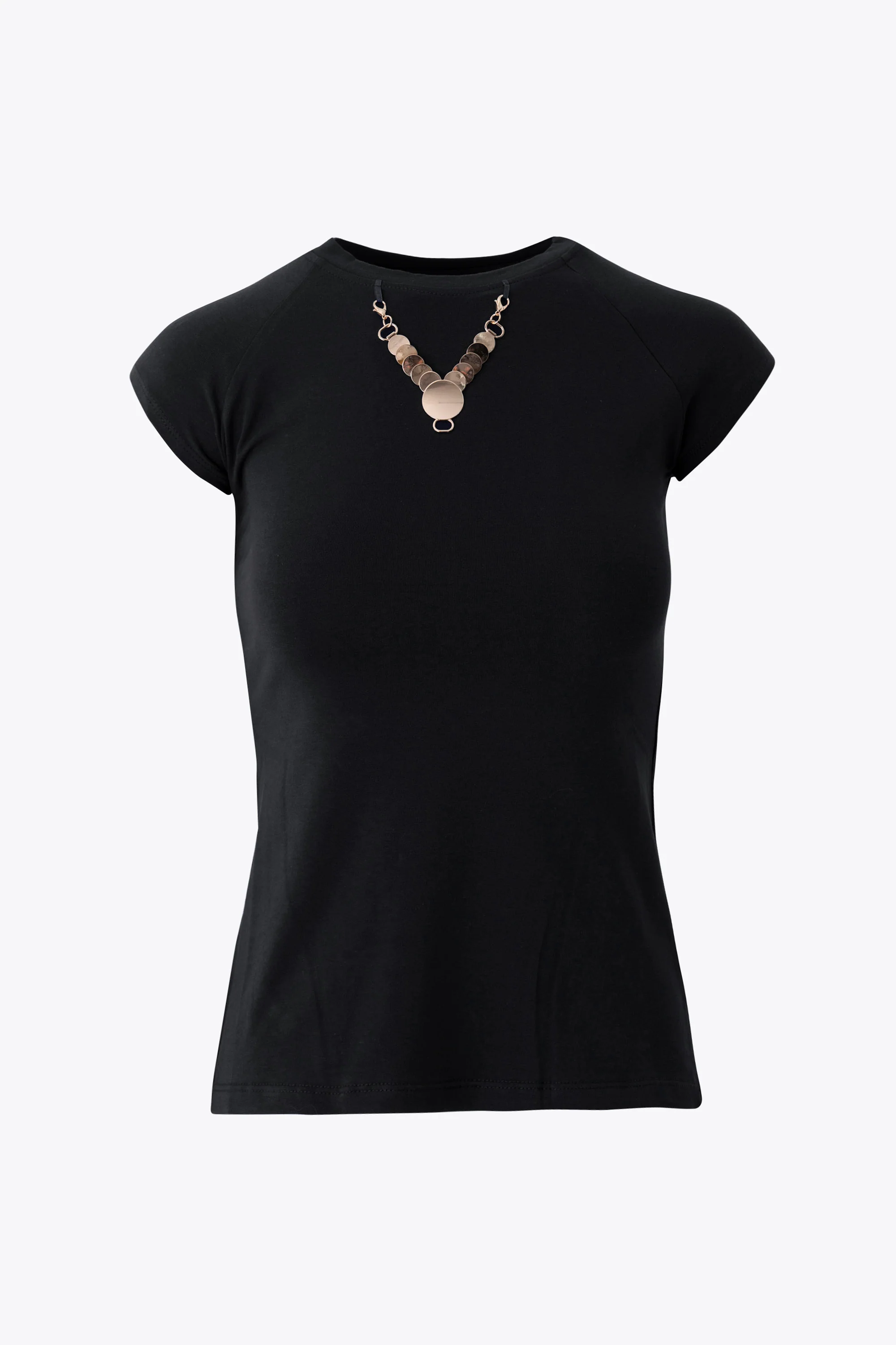 T-shirt in cotone con collana removibile - PE26 - Image 9